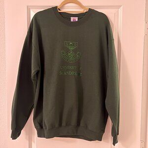 University of St. Andrews Scotland Green Soft Fleece Sweatshirt, NEW